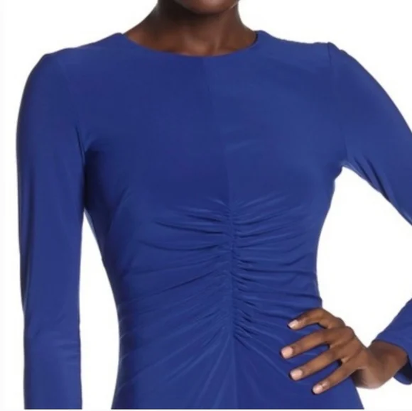 Vince Camuto Royal Blue Long Sleeve Dress - Picture 3 of 12